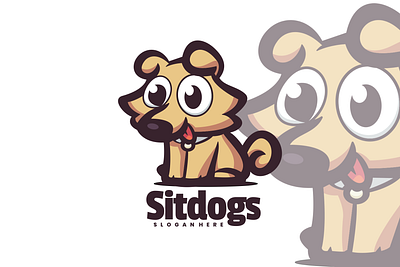Sit Dogs animal branding cute mascot design graphic design illustration logo ui vector