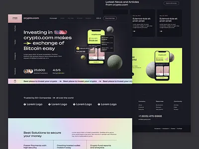 Crypto.com - Website Design crypto crypto website ui ux web3 web3 design website design