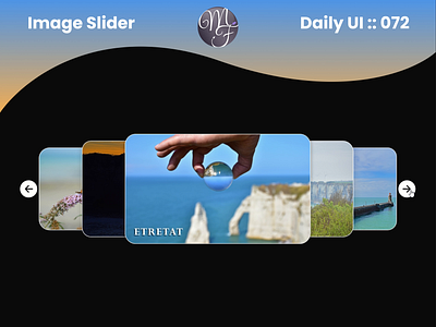 Image Slider Daily UI 072 animation application daily ui design figma graphic design illustration image slider motion graphics photography ui ux