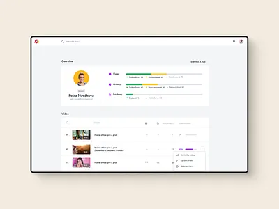 Treevio Web App black branding chart design illustration js logo statistics stats system table ui upload user users ux video website websites white