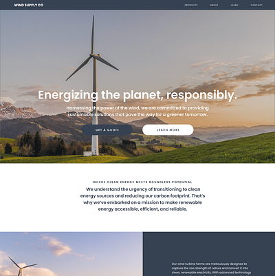 Wind Supply Co squarespace squarespace website web design