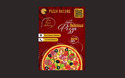 Flyer for Pizza Galore branding design graphic design illustration logo typography ui ux vector