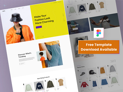 Orini - Fashion E-commerce Figma Template. branding business design landing page lifestyle ui user interface web design