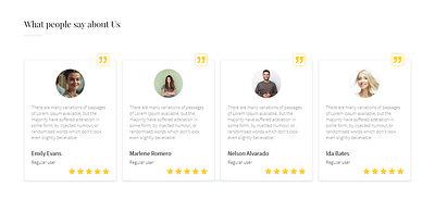 Testimonials design ui web desing