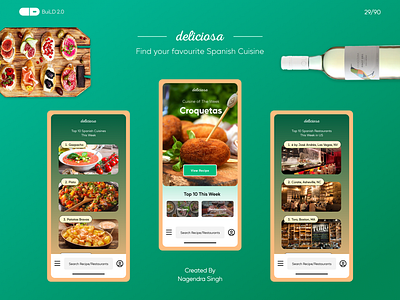 Deliciosa - a spanish food app app design design ui ui ux