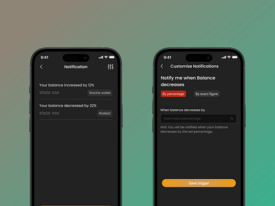 Automated notifications for a Daap design ui ux web3