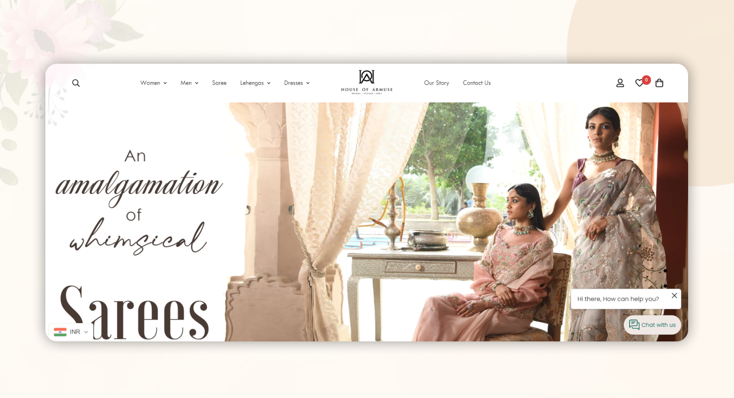 House Of Armuse - Where art meets style branding ecommerce graphic design ui website