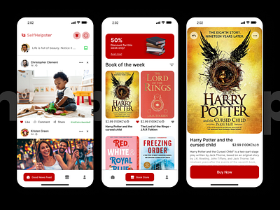 Book-Store and Content App UI app design app ui book app ui book store ui design ecom app ui illustration logo ui ui design uiux uiux design web design web ui website design