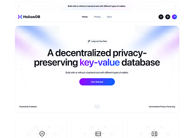 HollowDB data database hollowdb landing page privacy ui