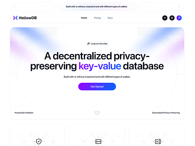 HollowDB data database hollowdb landing page privacy ui