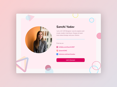 Web UI - Contact Card design typography ui ux