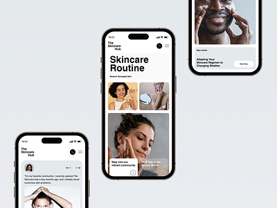 Mobile Website Design: Skincare Hub Landing page app business concept figma landing page mobile simple ui user interface ux website design