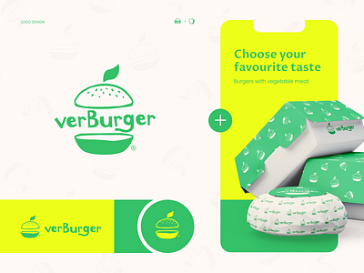 verBurger Logo🍔 adobe illustrator apple artwork branding burger burger logo cafe customer design eat logo eco food logo graphic design green horeca illustration logo logo design product logo vegan