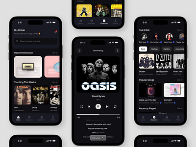Skuti - Mobile Music App app apps branding clean design dark design graphic design illustration logo mobile inspiration mobile music music typography ui ui design uiux ux