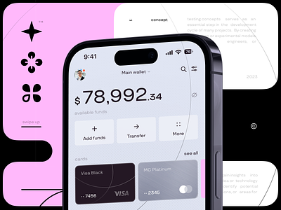 E-wallet finance app design banking concept e wallet finances fintech interaction design interface design ios design ui ux wireframe