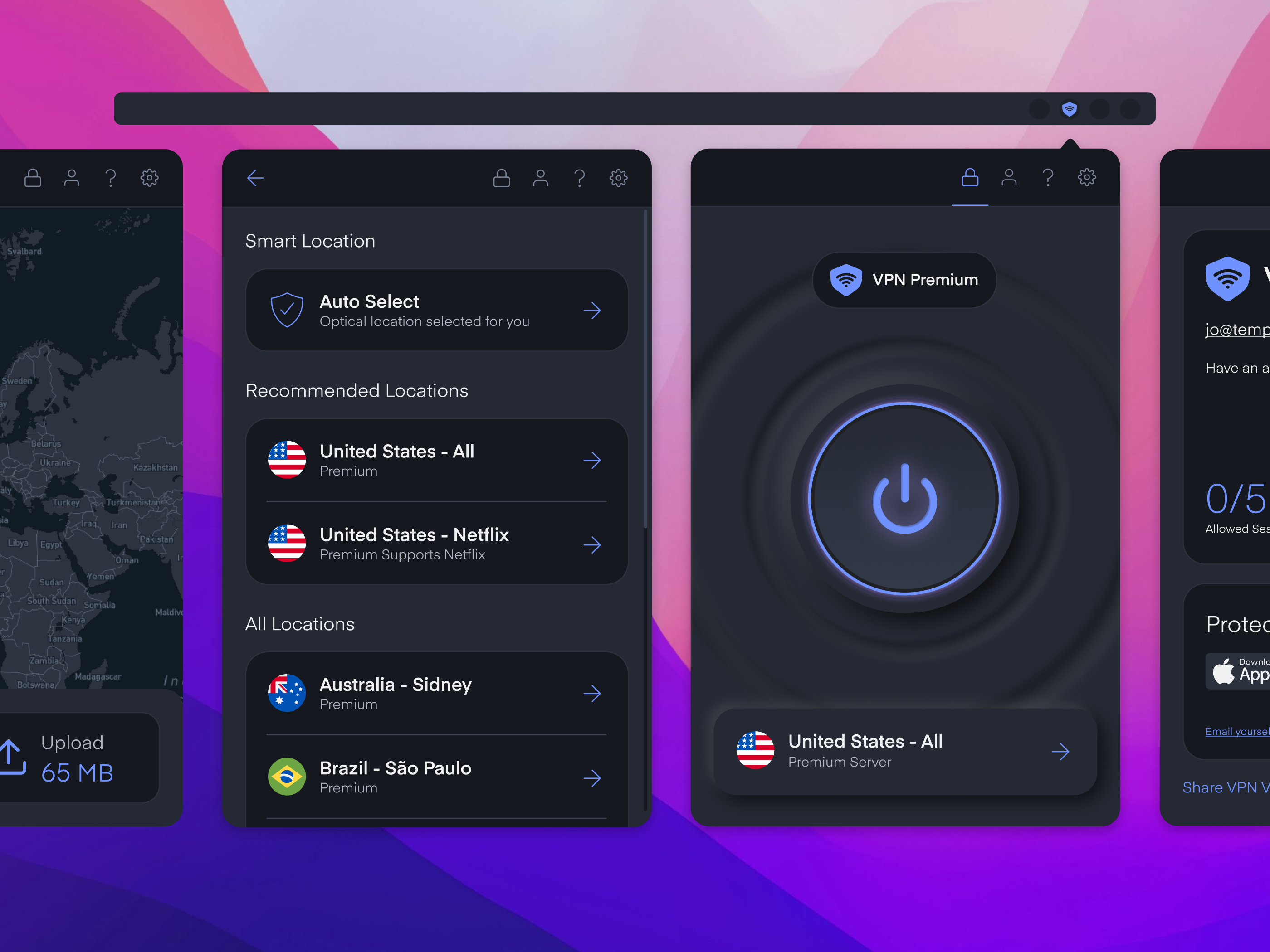 VPN Vault Mac App colortokens components designsystem figma macapp tokens uxuimvpn variables vpnvault