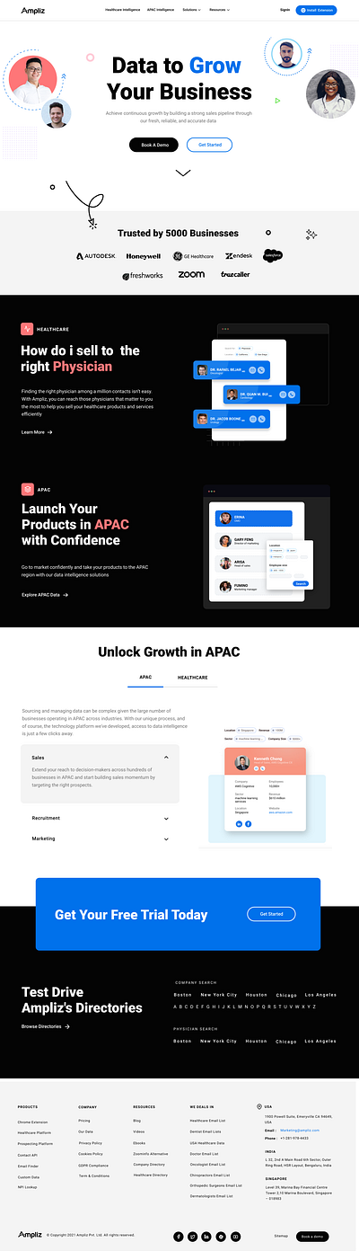 DATA TO GROW (AMPLIZ) branding design figma graphic design illustration typography ux website