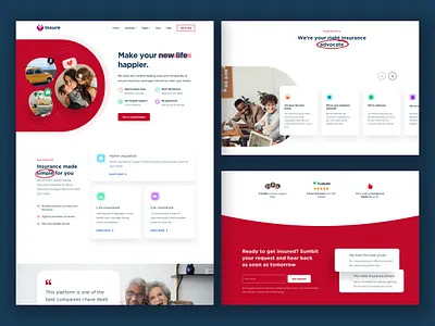 SecureShield | Insurance Landing Page app design branding car insurance design insurance insurance landing page insurance website life life insurance ui ui design uiux web ui website