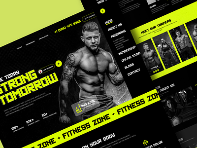 Fitness Zone - Website Design design gym website ui uiux design ux web design website design