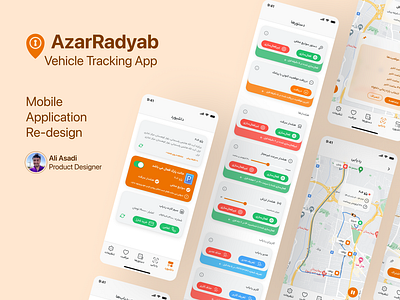 AzarRadyab Mobile Application Re-design app design product design tracking ui ux