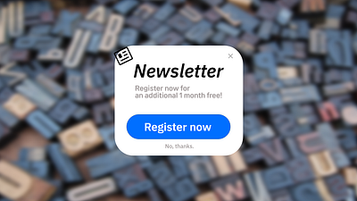 pop-up overlay #DailyUI #016 016 dailyui design newsletter popup ui