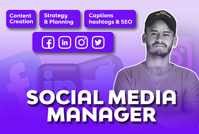 social media management for fiverr posterdesign