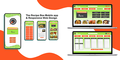 The Recipe Box App Design adobe branding graphic design illustration recipe app typography ui