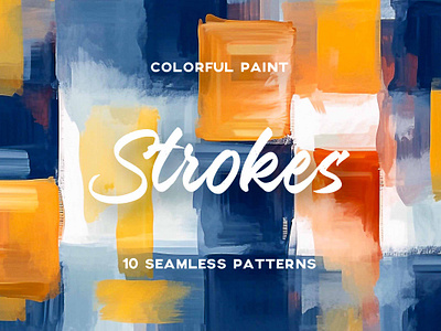 Colorful Paint Strokes Seamless Patterns 3d abstract background branding bright brush canvas colorful graphic design illustration paint painting pattern seamless stroke strokes texture wallpaper