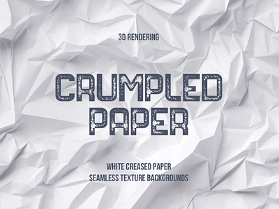 White Crumpled Paper Seamless Textures 3d abstract background branding crumpled paper fileable graphic design illustration minimalist paper pattern poster render seamless texture tile wallpaper white background