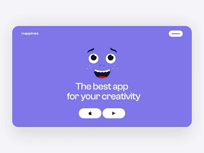 Happiness Website Development brush colour colouring cuberto development emotion gradient graphics mood motion design palette ui ui design ux web