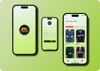 Silk Suits app branding design ios ui ux