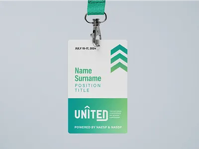 United Name Badge branding design print vector