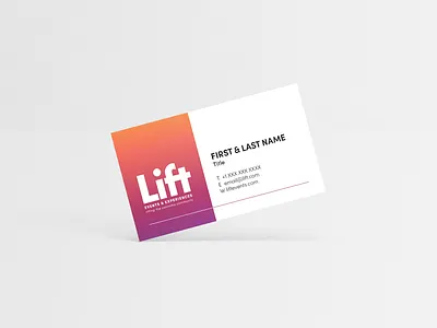 Lift Business Card design graphic design print design