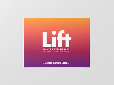 Lift Brand Book brand guidelines branding design graphic design print design