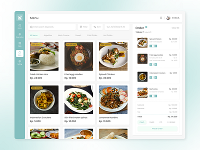 Restaurant Point of Sales (POS) ecommerce fooddelivery foodordering foodtech green interactiondesign menudesign mint green point of sales pointofsale pos posdesign restaurant restaurantapp ui uiuxdesign userinterface visualdesign