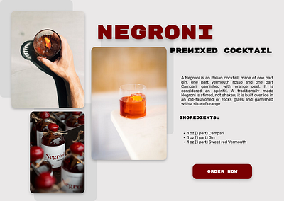 Negroni design graphic design typography ui
