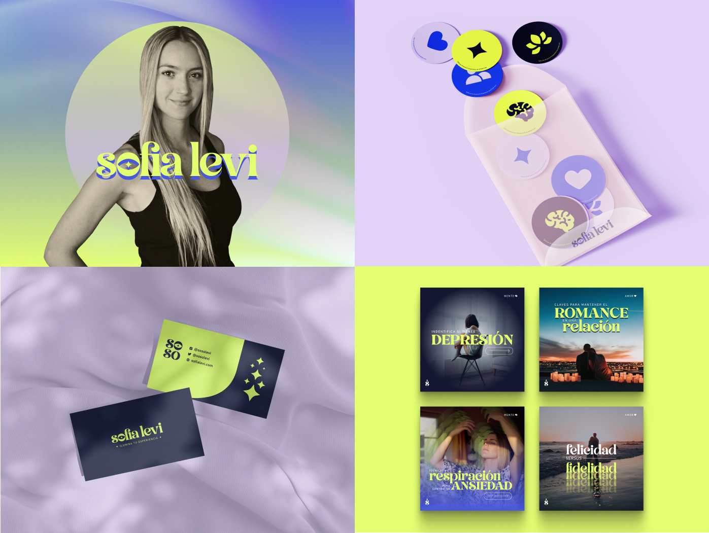 👁️ Branding for Sofia Levi animation brand identity brand strategy brandbook branding coaching design graphic design holistic logo logo animation motion graphics personal brand social media visual identity