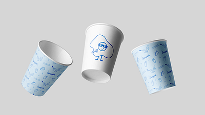 Sunnyside Cups branding design drawing graphic design illustration print design vector