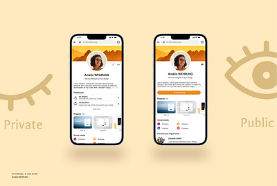 UI Challenge _ 6. User profile analysis app challenge design eye insight interface media private profile public researcher setting settings socialmedia ui user userprofile ux verbatim