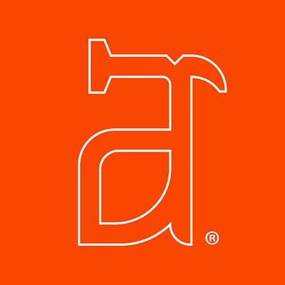 Hammer logo branding design flat icon illustration logo minimal typography ui vector