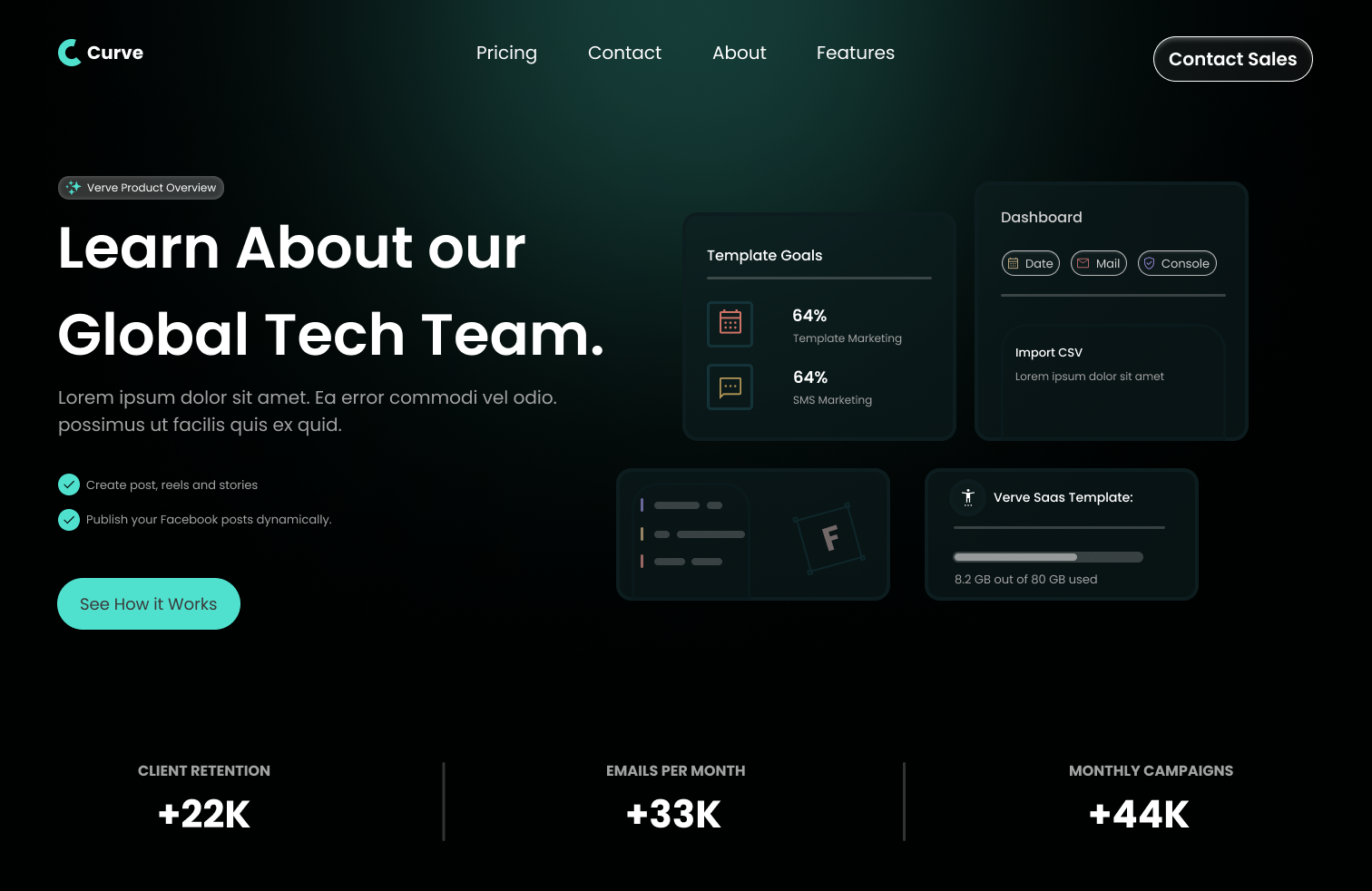 Tech Services site Hero Section by Mustafa Nadeem on Dribbble