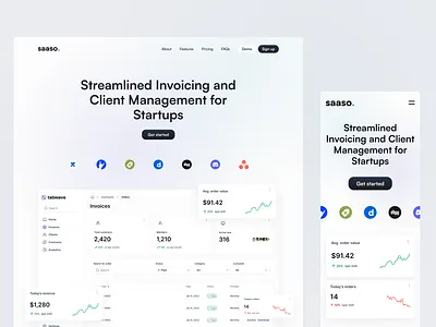 SaaS Landing Page Framer - WIP app branding coming soon concept framer landing page ui