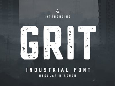 Grit - Industrial Font dirt download factory font grit industrial industrial font industry ironworks vintage