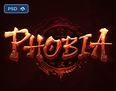 [DOWNLOAD] Fantasy Game Logo PSD Template - Phobia fantasy game logo l2 lineage2 logo template logo text effect metin2 mmorpg psd template
