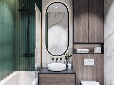 Visualization of the bathroom design illustration