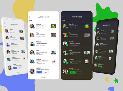 Daily UI Challenge 006 activity feed activity activity feed app appdesign branding design graphic design news feed notification ui uidesigner ux