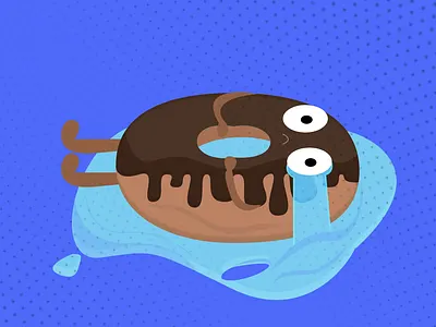 Melancholic Donut Illustration branding design graphic design illustration logo typography vector visual design