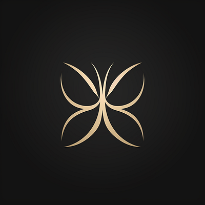 Abstract Symmetrical Butterfly Logo abstract butterfly logo symmetrical