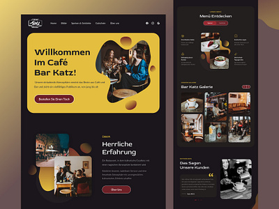 Cafe Bar Katz // Website branding cafe bar clean design entertainment figma food minimal ui ux vacation