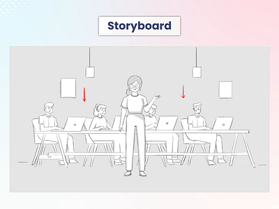 Storyboard to Illustration 2d design flat illustration storyboard vector